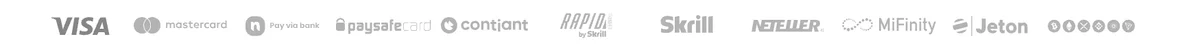 Goodman Casino betaalmethoden met Visa, Mastercard, iDEAL via bank, Paysafecard, Skrill, Neteller, MiFinity, Jeton en cryptovaluta